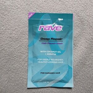 Rave Deep Repair Hair Repair Mask 1 fl oz Packet Coconut Oil Keratin Treatment